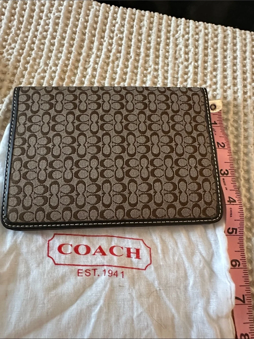 Coach compact leather